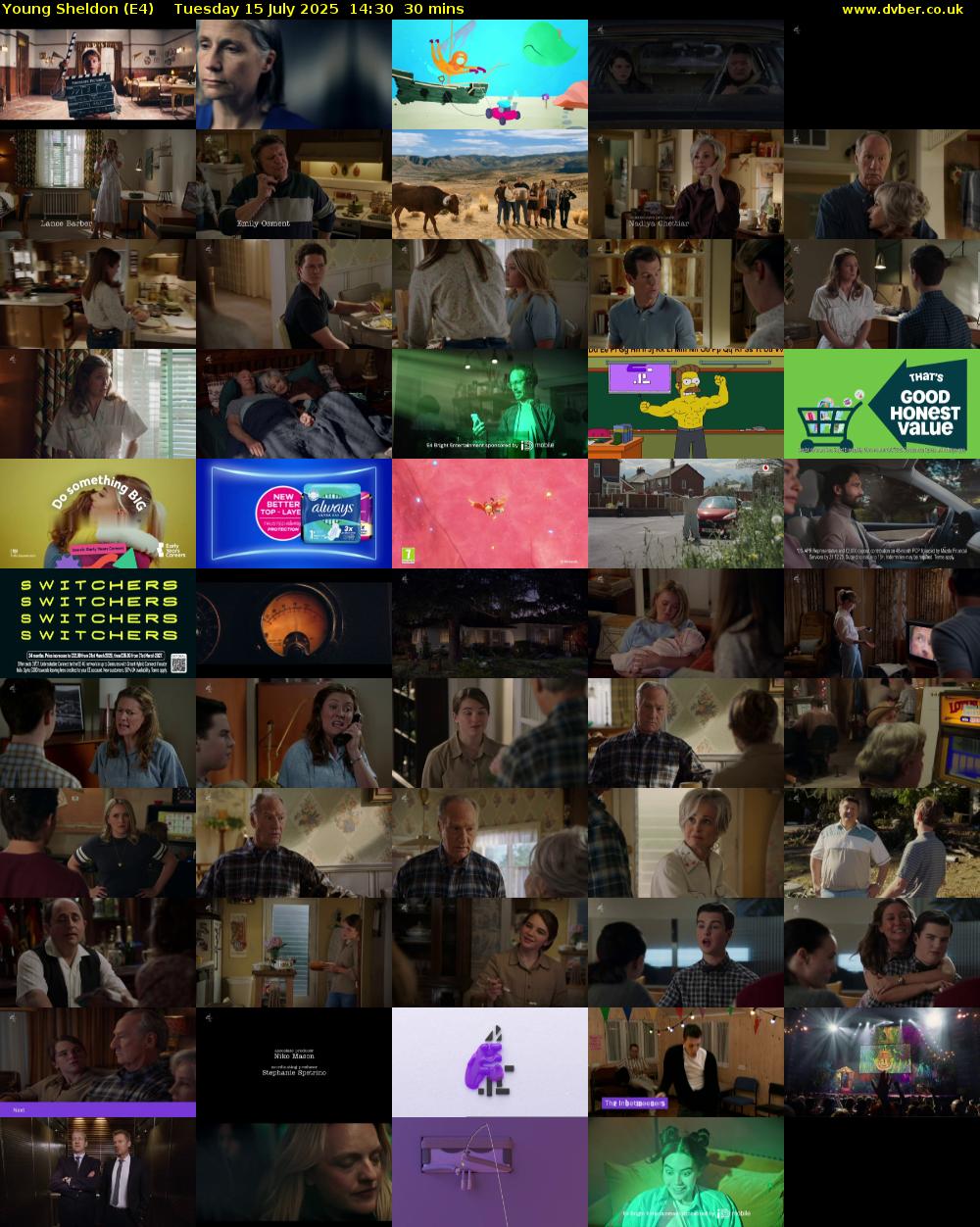 Young Sheldon (E4) Tuesday 15 July 2025 14:30 - 15:00