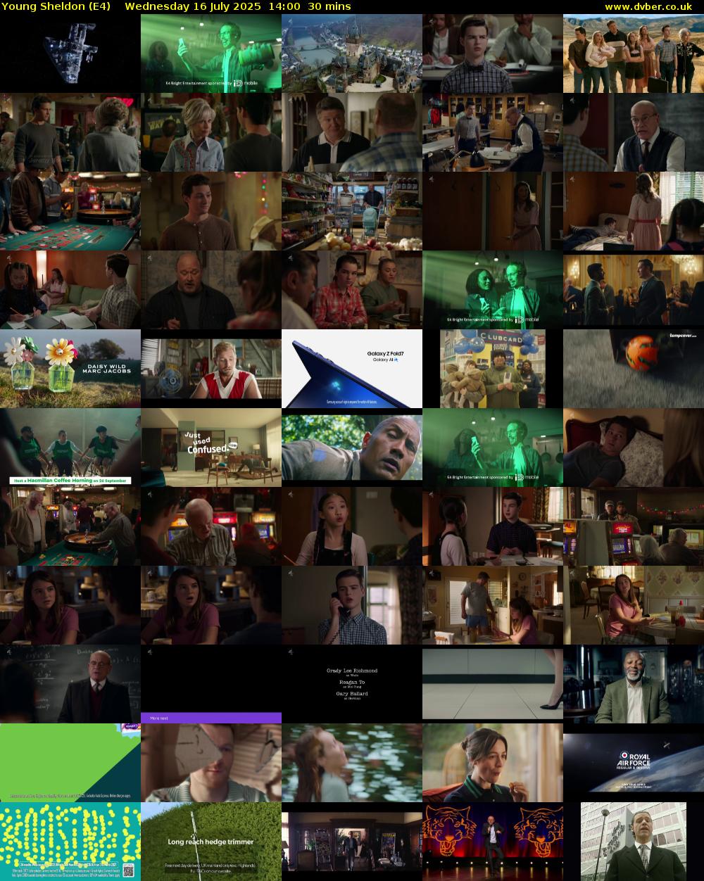 Young Sheldon (E4) Wednesday 16 July 2025 14:00 - 14:30