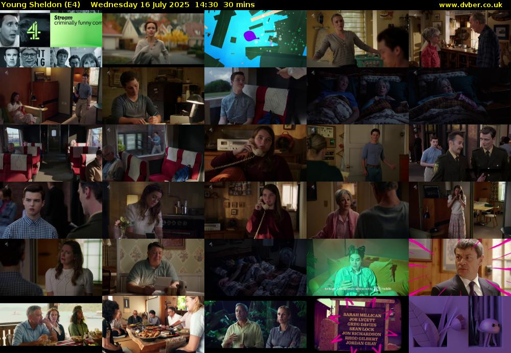 Young Sheldon (E4) Wednesday 16 July 2025 14:30 - 15:00