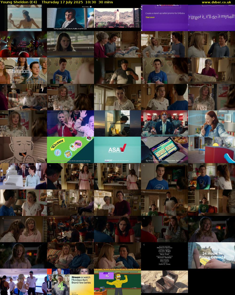 Young Sheldon (E4) Thursday 17 July 2025 10:30 - 11:00