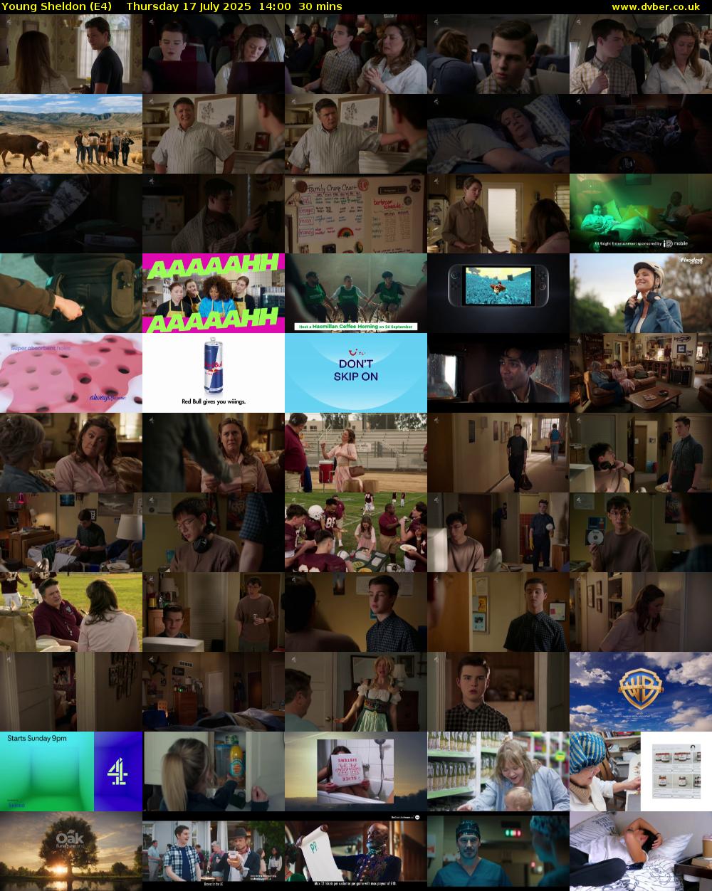 Young Sheldon (E4) Thursday 17 July 2025 14:00 - 14:30