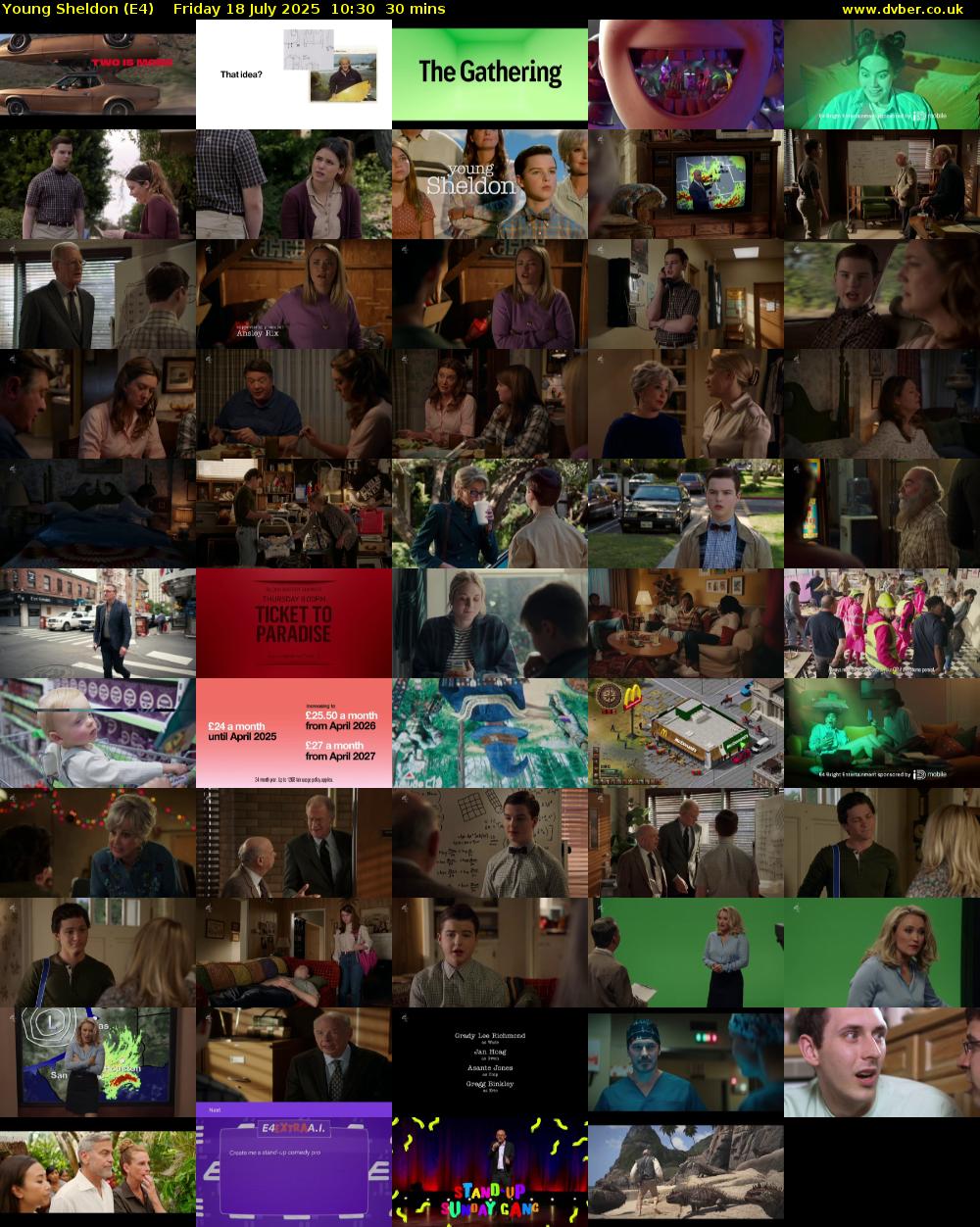 Young Sheldon (E4) Friday 18 July 2025 10:30 - 11:00