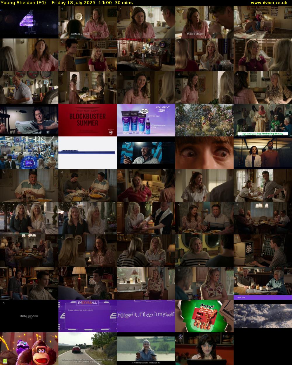 Young Sheldon (E4) Friday 18 July 2025 14:00 - 14:30