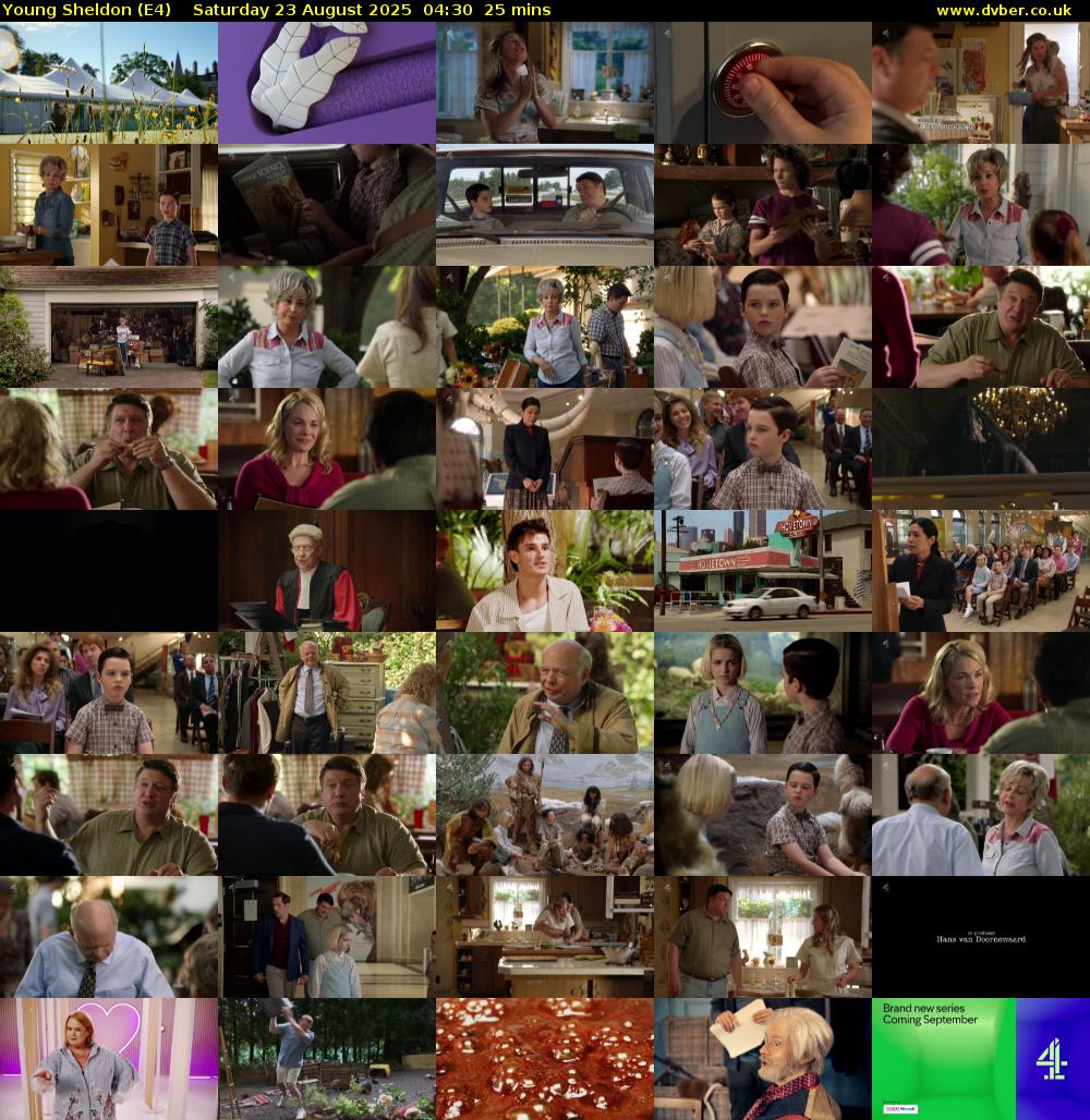 Young Sheldon (E4) Saturday 23 August 2025 04:30 - 04:55