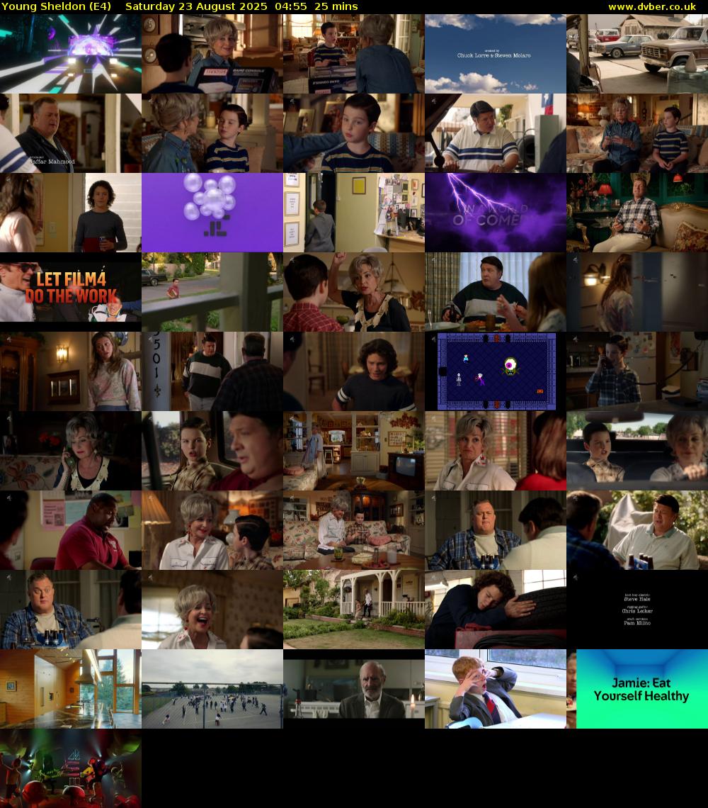 Young Sheldon (E4) Saturday 23 August 2025 04:55 - 05:20