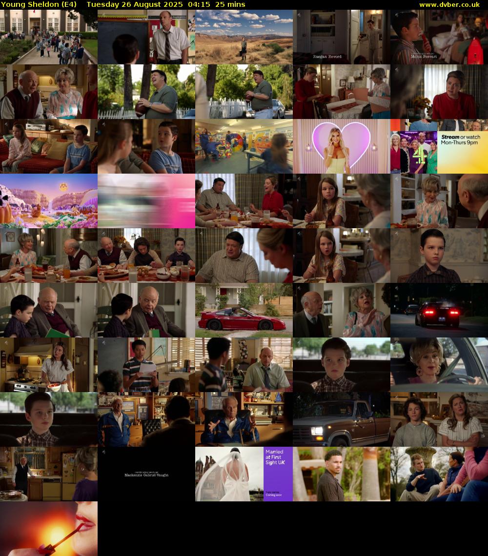Young Sheldon (E4) Tuesday 26 August 2025 04:15 - 04:40