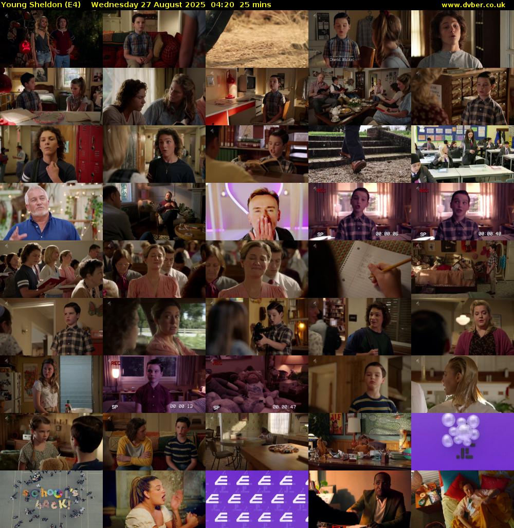 Young Sheldon (E4) Wednesday 27 August 2025 04:20 - 04:45