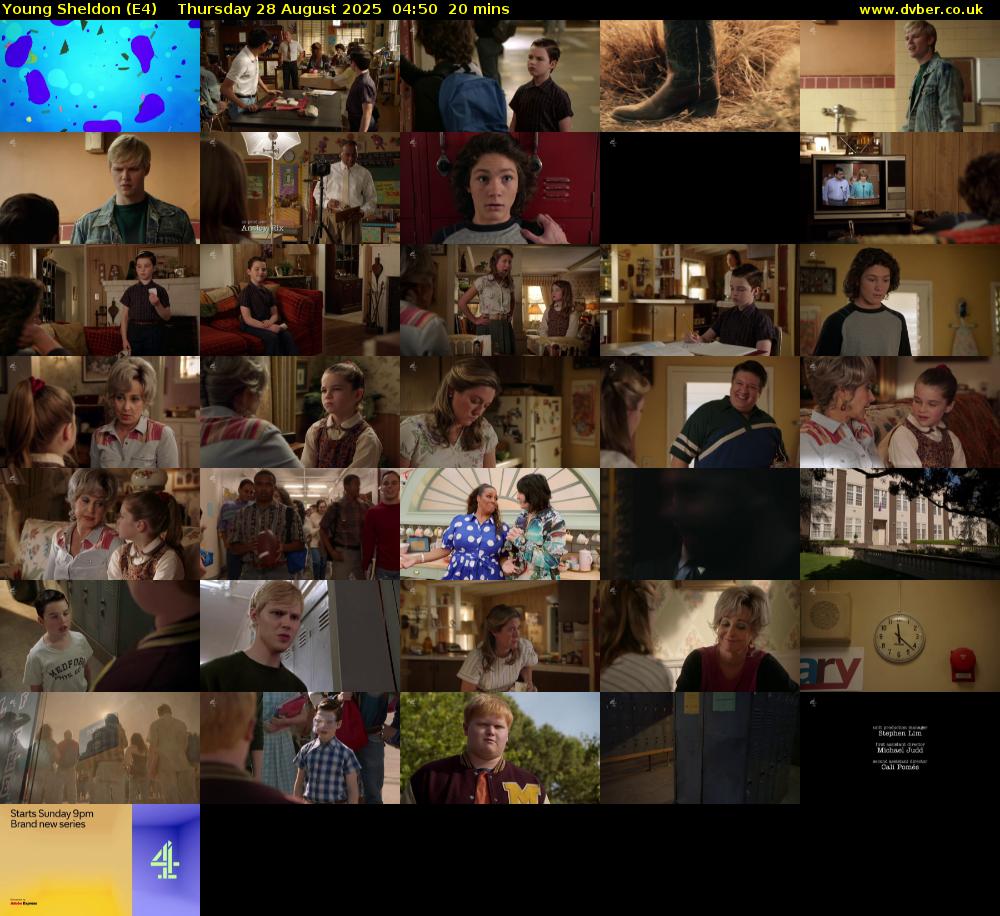 Young Sheldon (E4) Thursday 28 August 2025 04:50 - 05:10