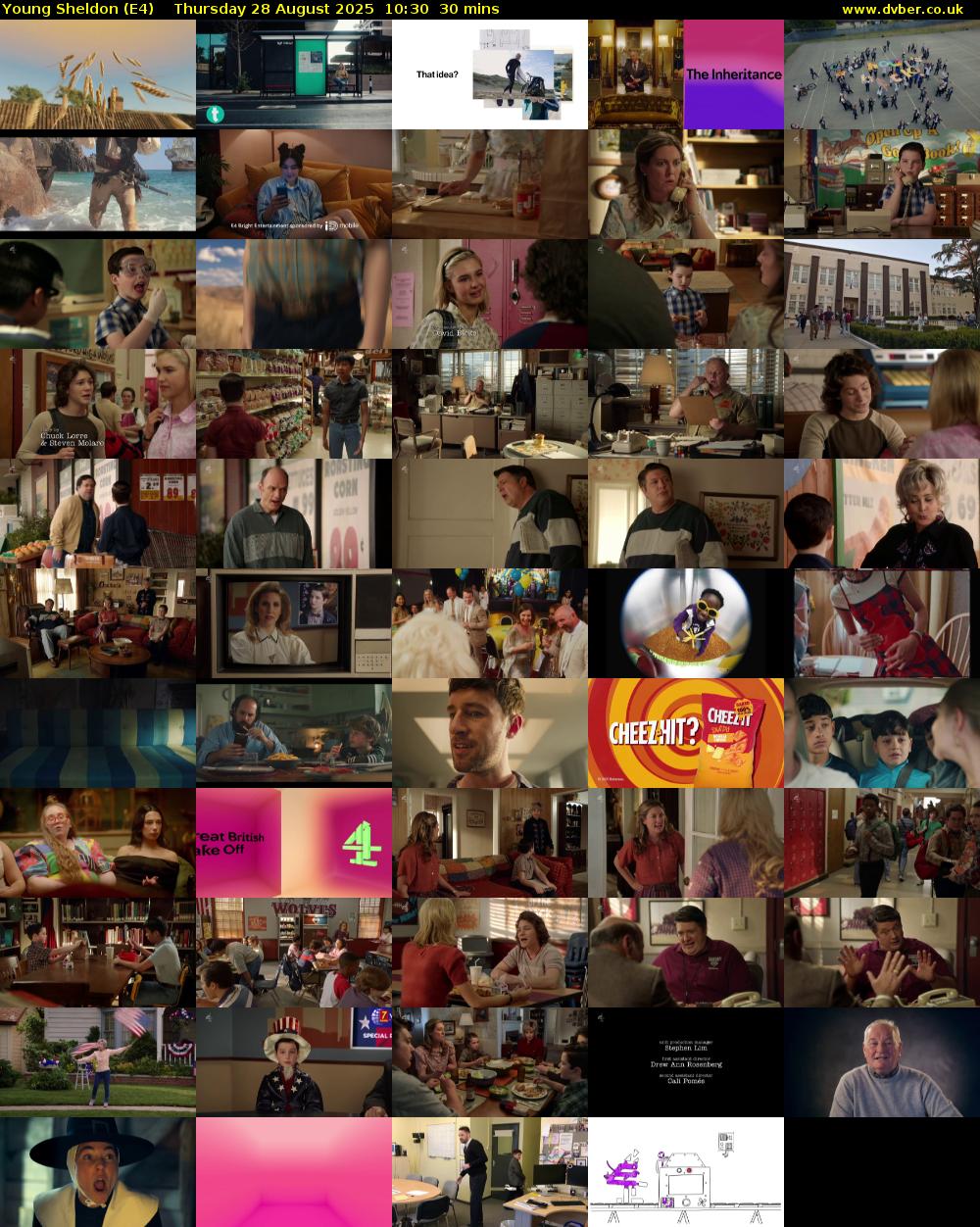 Young Sheldon (E4) Thursday 28 August 2025 10:30 - 11:00