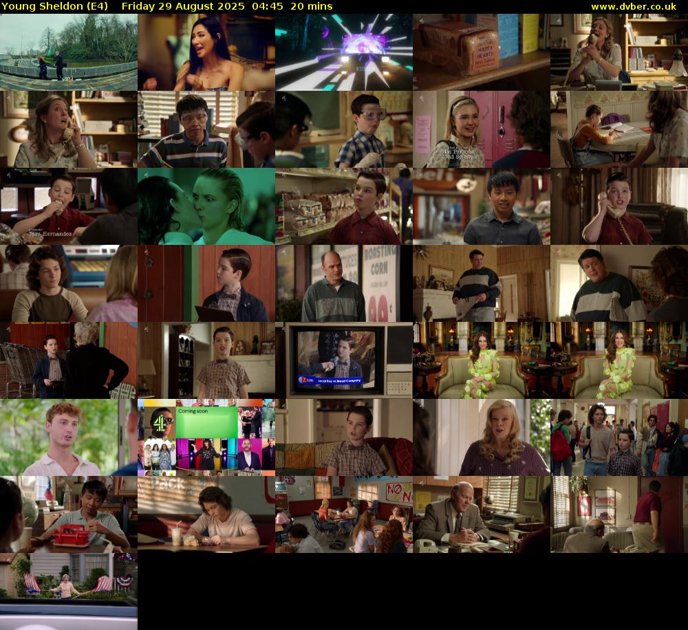Young Sheldon (E4) Friday 29 August 2025 04:45 - 05:05