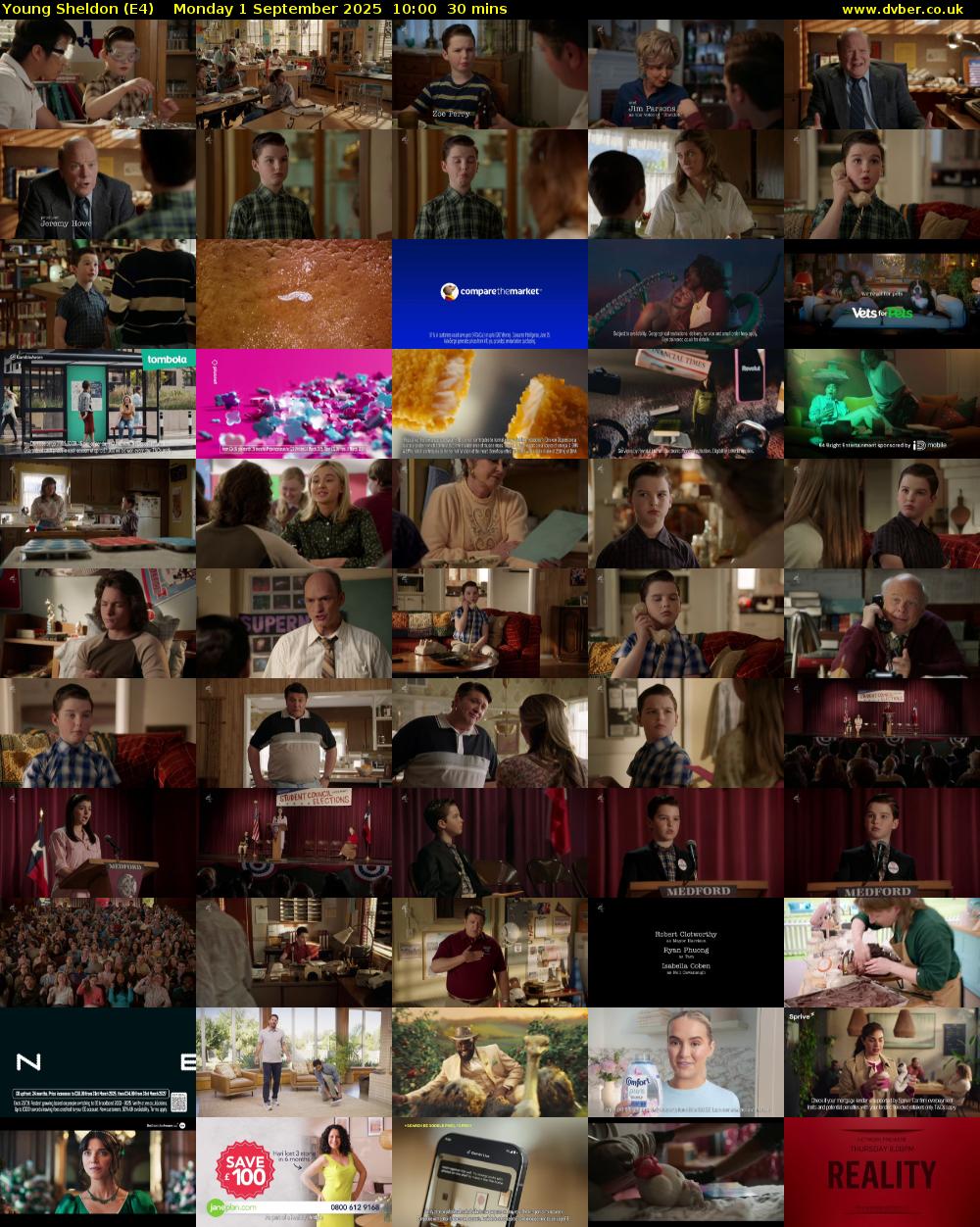 Young Sheldon (E4) Monday 1 September 2025 10:00 - 10:30