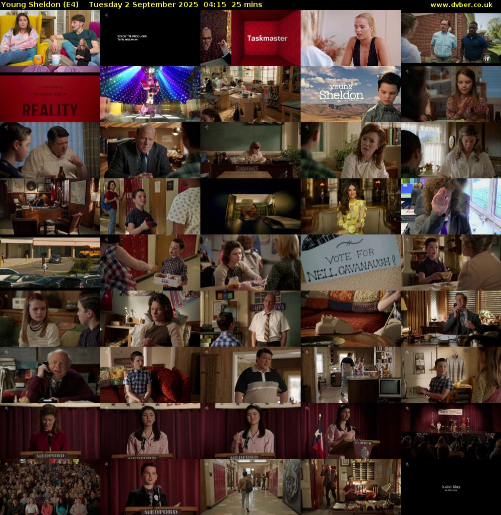 Young Sheldon (E4) Tuesday 2 September 2025 04:15 - 04:40