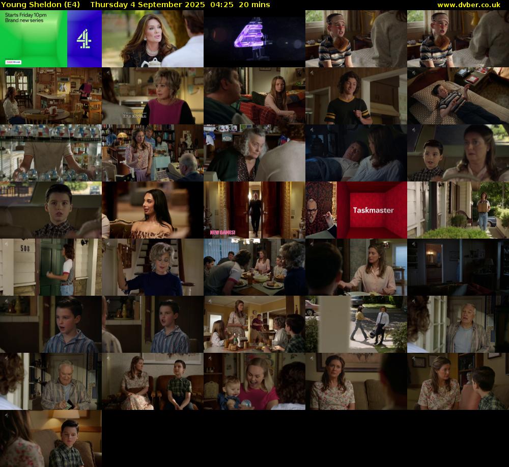 Young Sheldon (E4) Thursday 4 September 2025 04:25 - 04:45