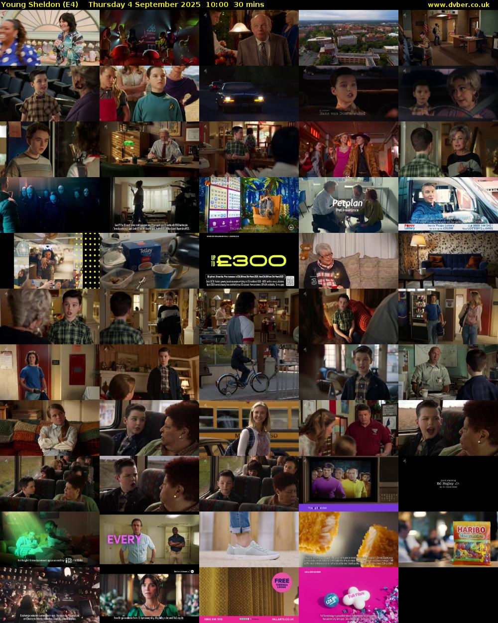 Young Sheldon (E4) Thursday 4 September 2025 10:00 - 10:30