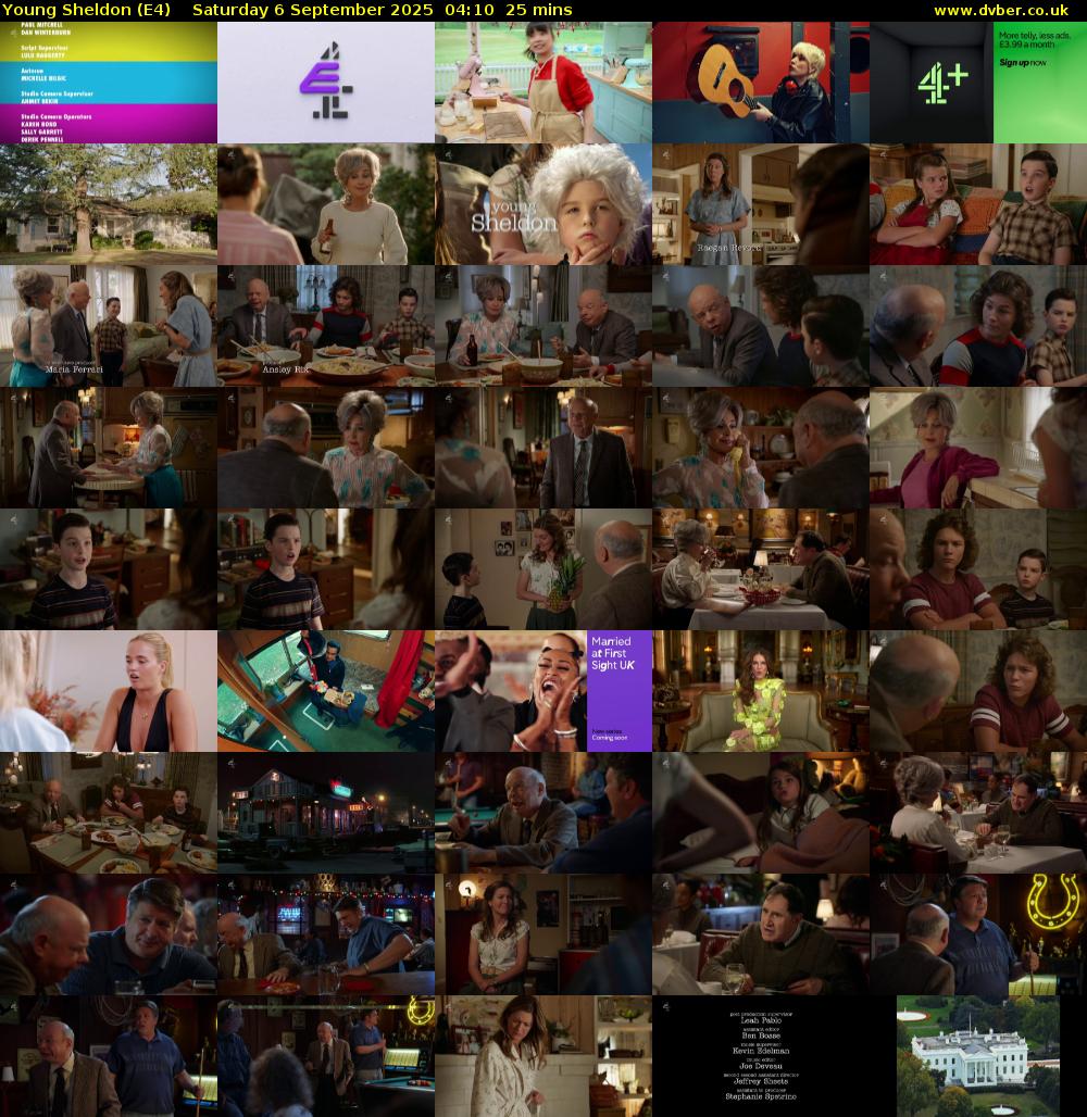 Young Sheldon (E4) Saturday 6 September 2025 04:10 - 04:35