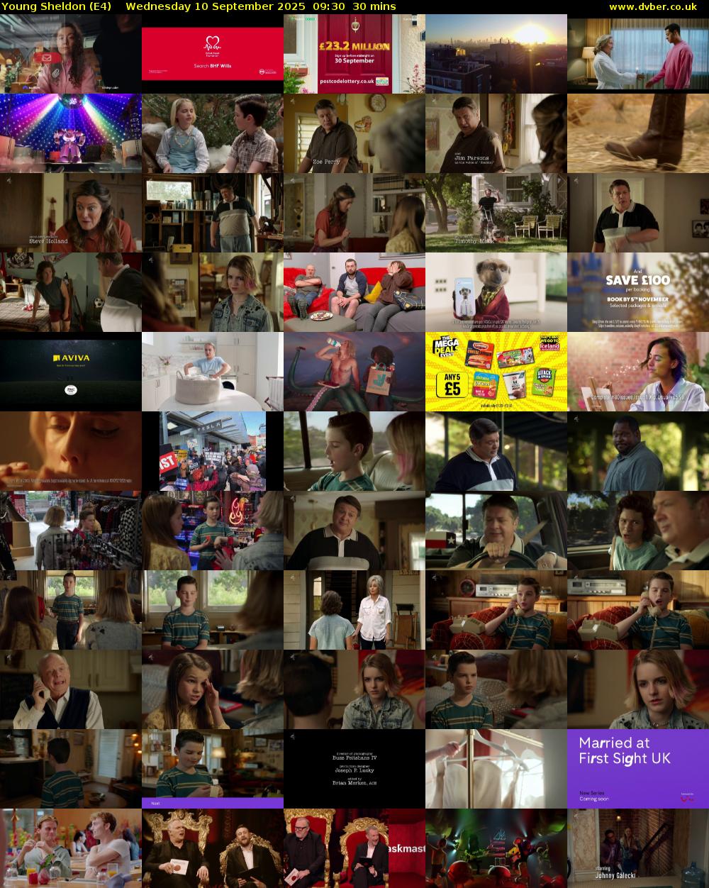 Young Sheldon (E4) Wednesday 10 September 2025 09:30 - 10:00