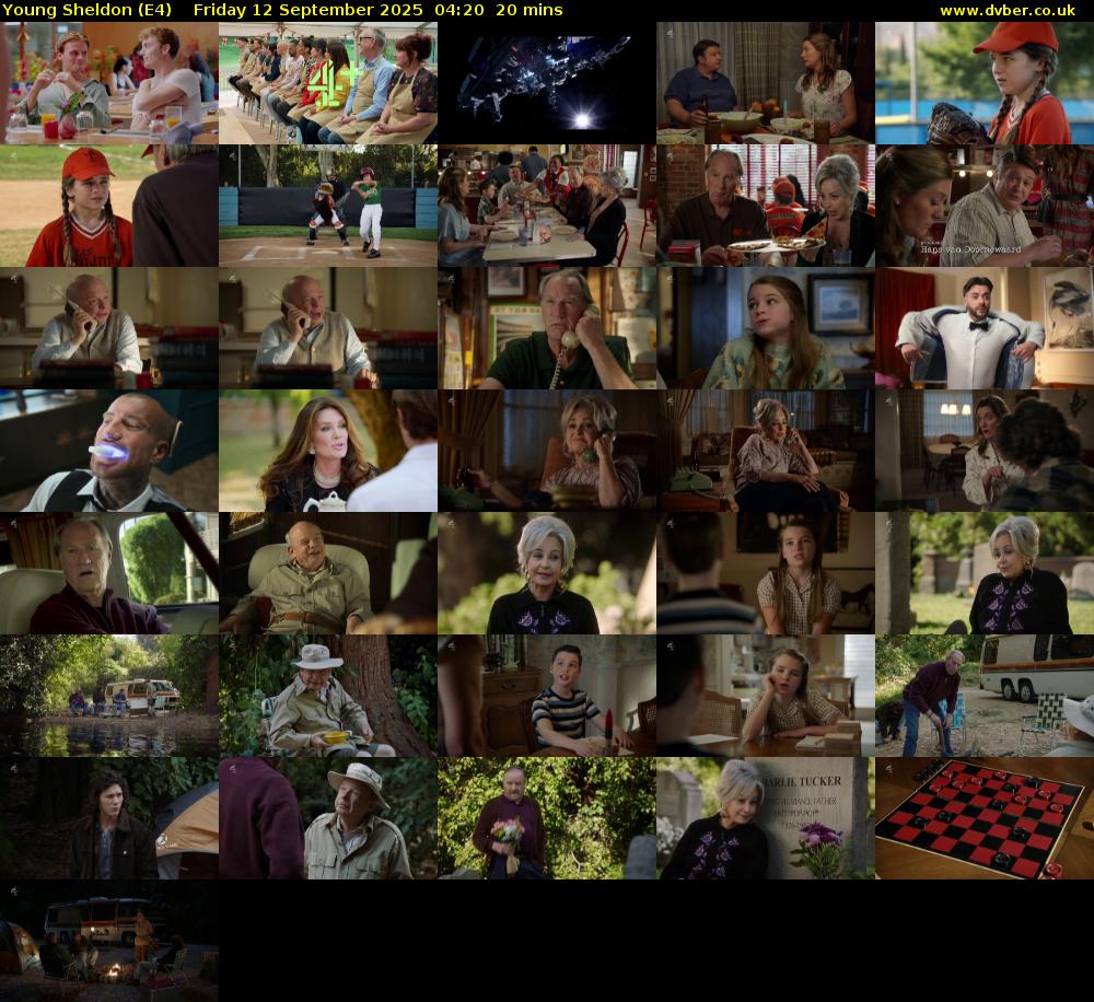 Young Sheldon (E4) Friday 12 September 2025 04:20 - 04:40
