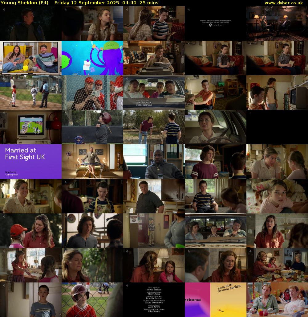 Young Sheldon (E4) Friday 12 September 2025 04:40 - 05:05
