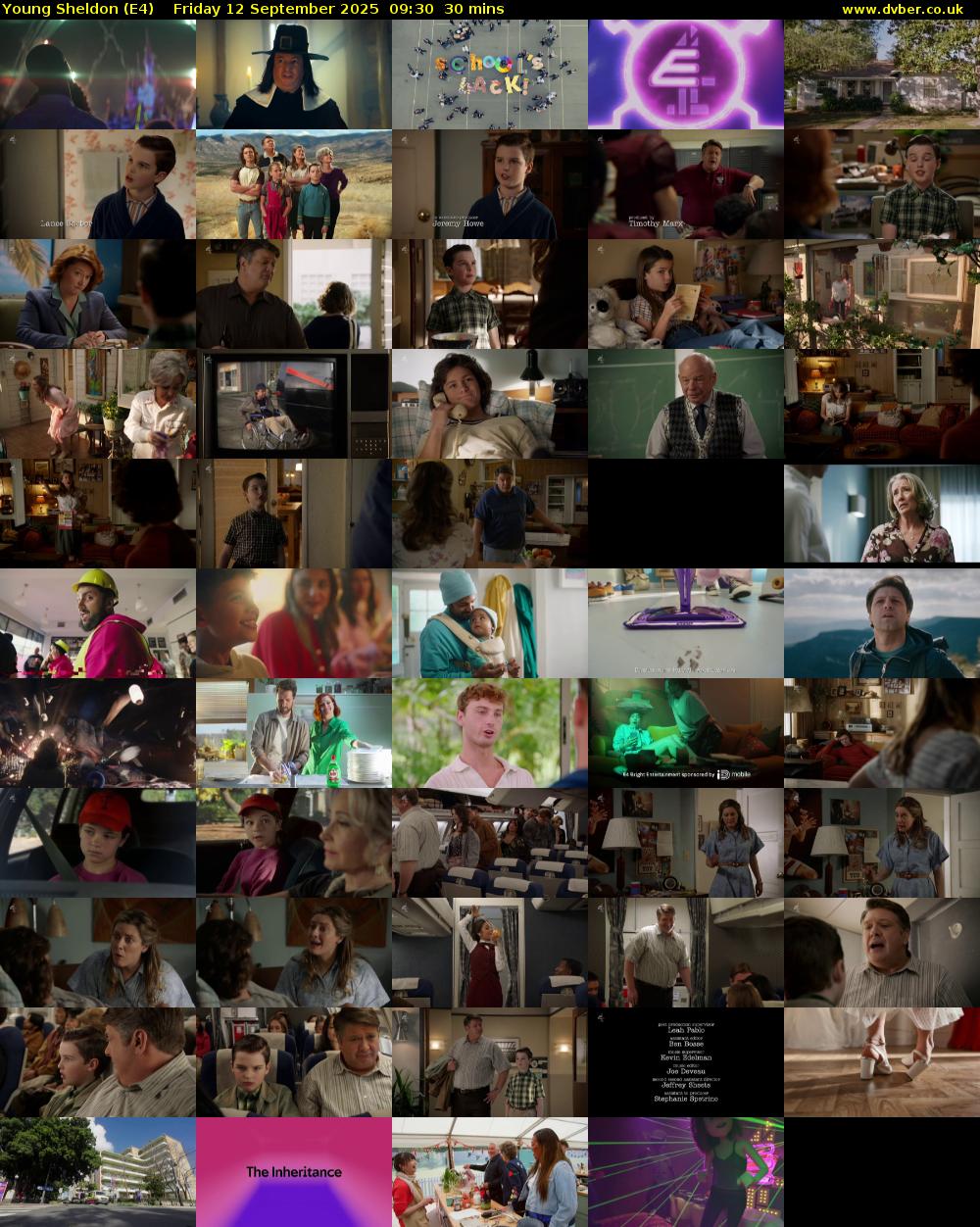 Young Sheldon (E4) Friday 12 September 2025 09:30 - 10:00