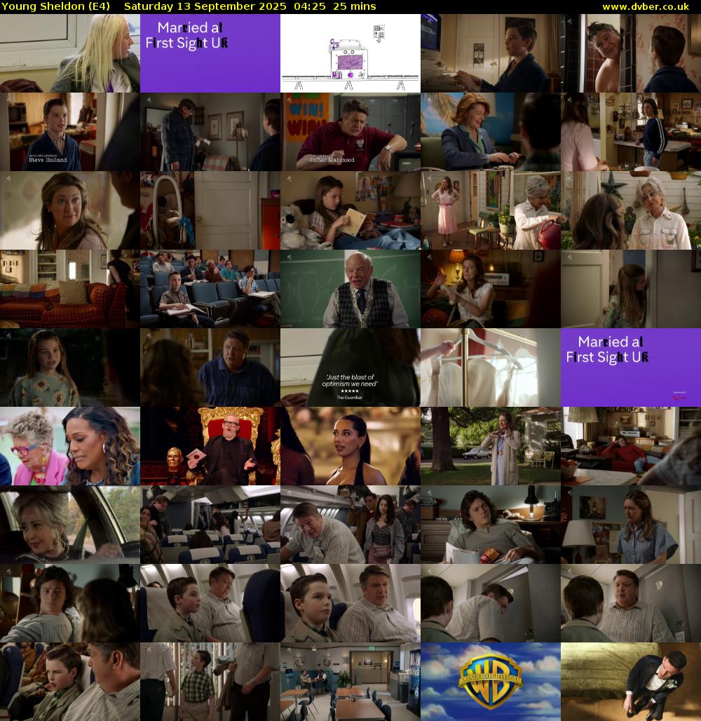 Young Sheldon (E4) Saturday 13 September 2025 04:25 - 04:50