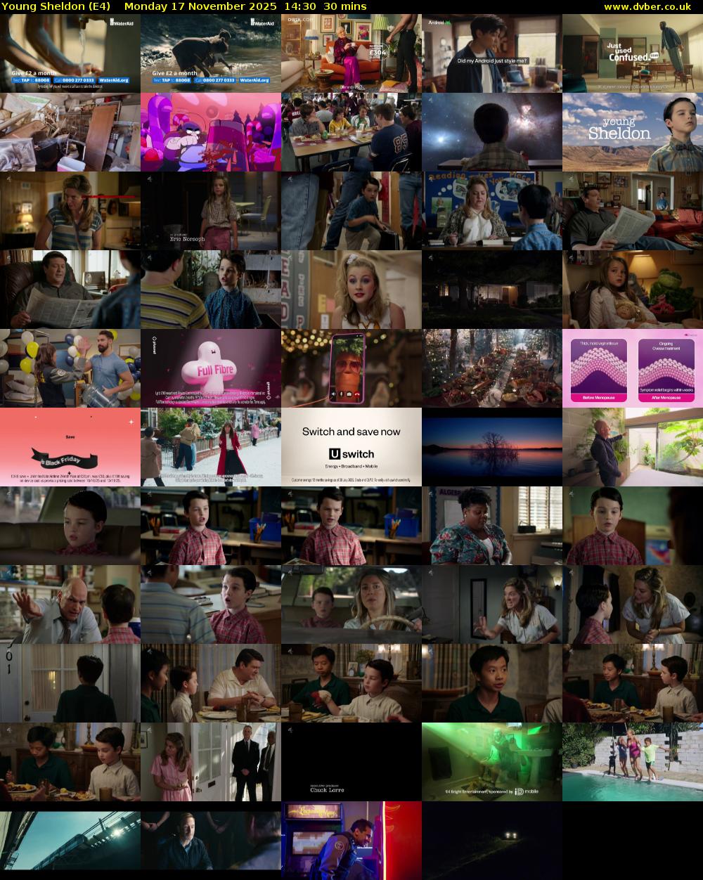Young Sheldon (E4) Monday 17 November 2025 14:30 - 15:00