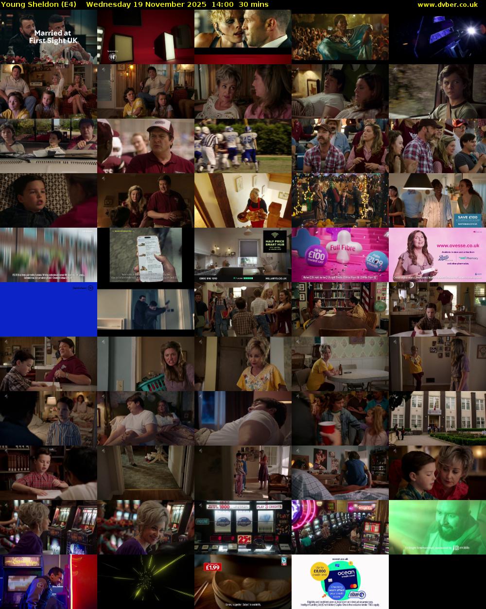 Young Sheldon (E4) Wednesday 19 November 2025 14:00 - 14:30