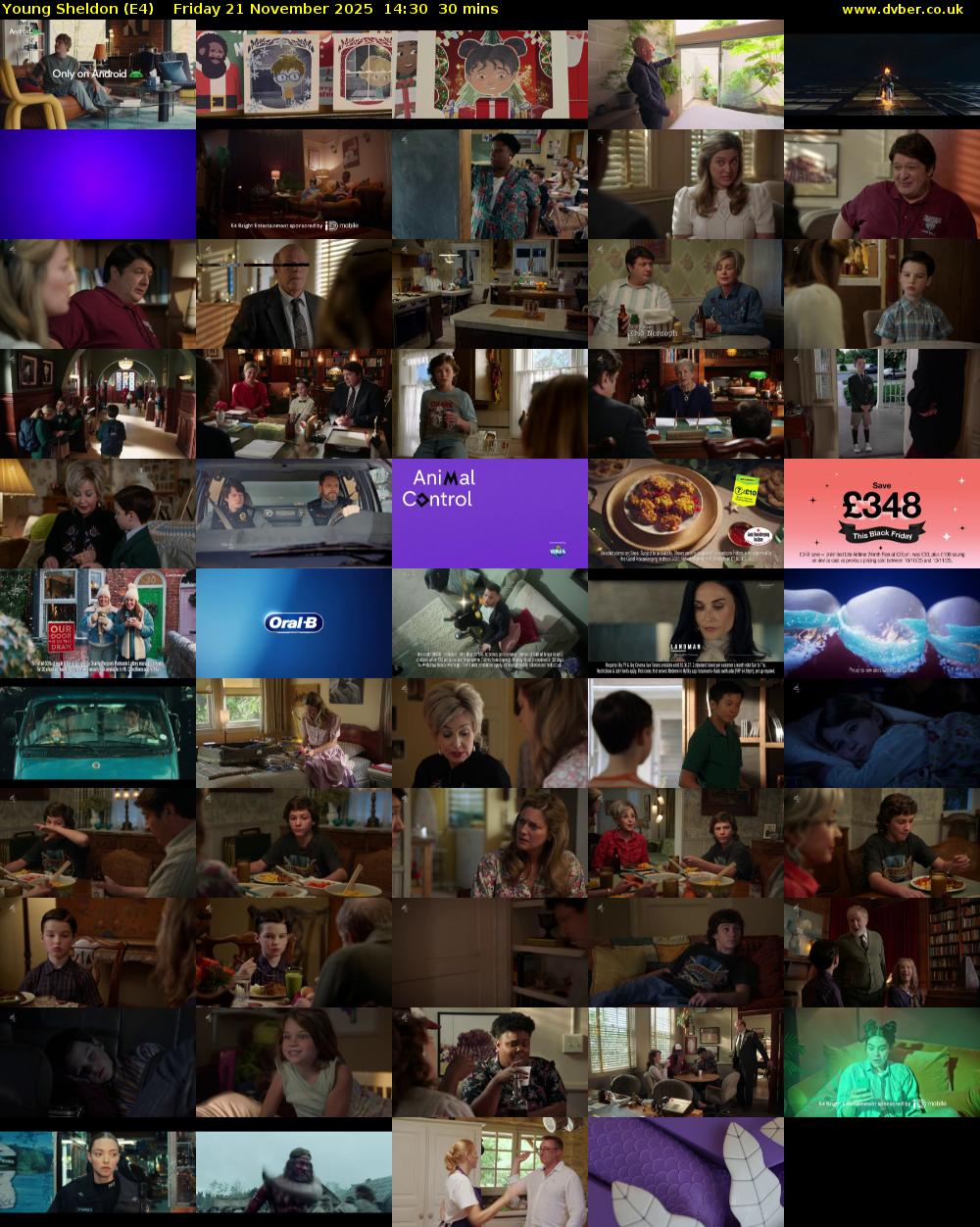 Young Sheldon (E4) Friday 21 November 2025 14:30 - 15:00
