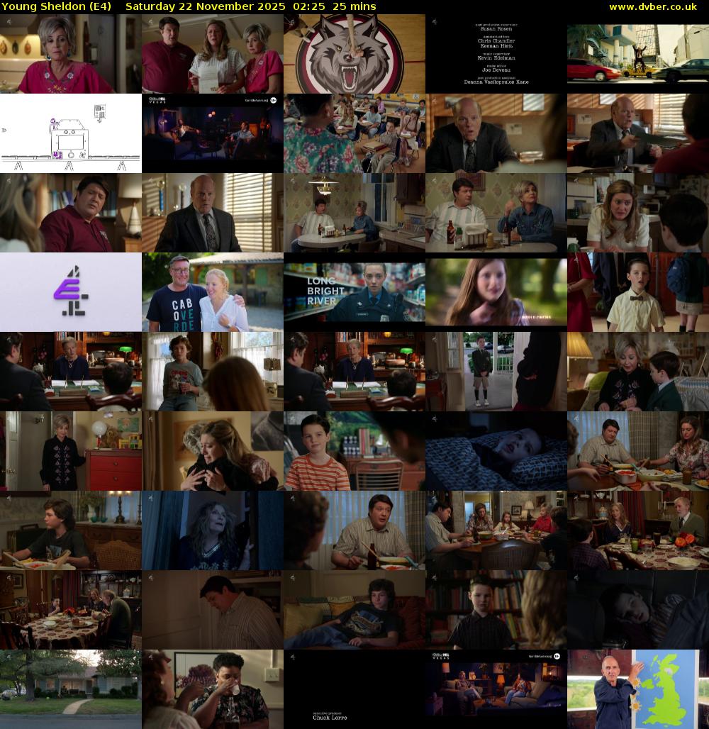 Young Sheldon (E4) Saturday 22 November 2025 02:25 - 02:50