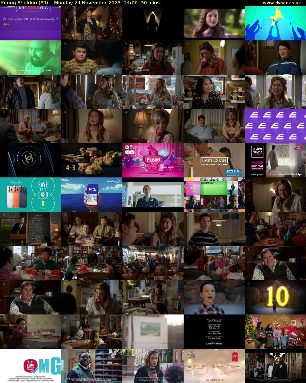 Young Sheldon (E4) Monday 24 November 2025 14:00 - 14:30