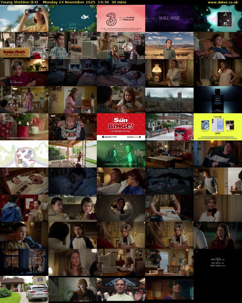 Young Sheldon (E4) Monday 24 November 2025 14:30 - 15:00