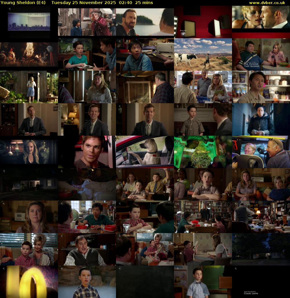 Young Sheldon (E4) Tuesday 25 November 2025 02:40 - 03:05