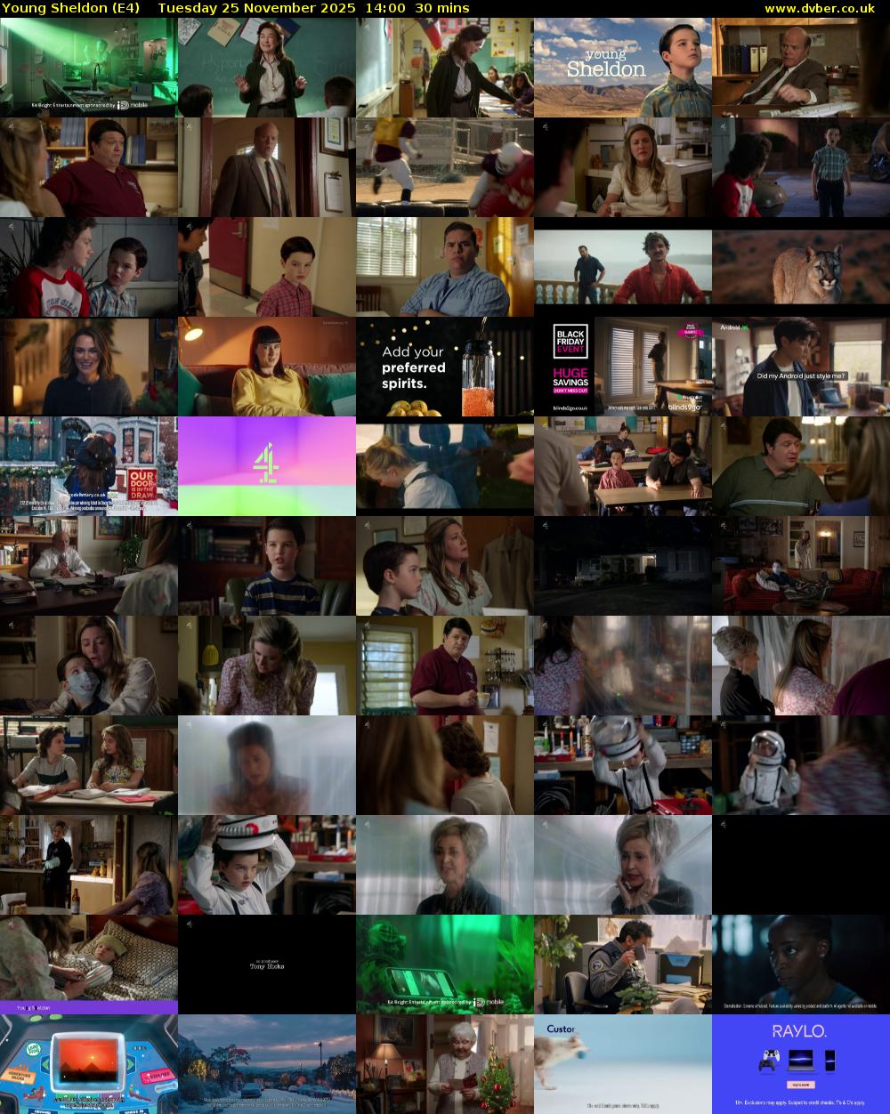 Young Sheldon (E4) Tuesday 25 November 2025 14:00 - 14:30