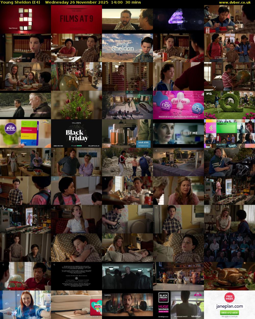 Young Sheldon (E4) Wednesday 26 November 2025 14:00 - 14:30