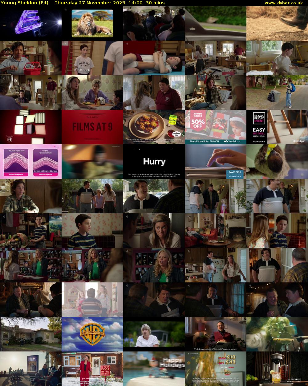 Young Sheldon (E4) Thursday 27 November 2025 14:00 - 14:30