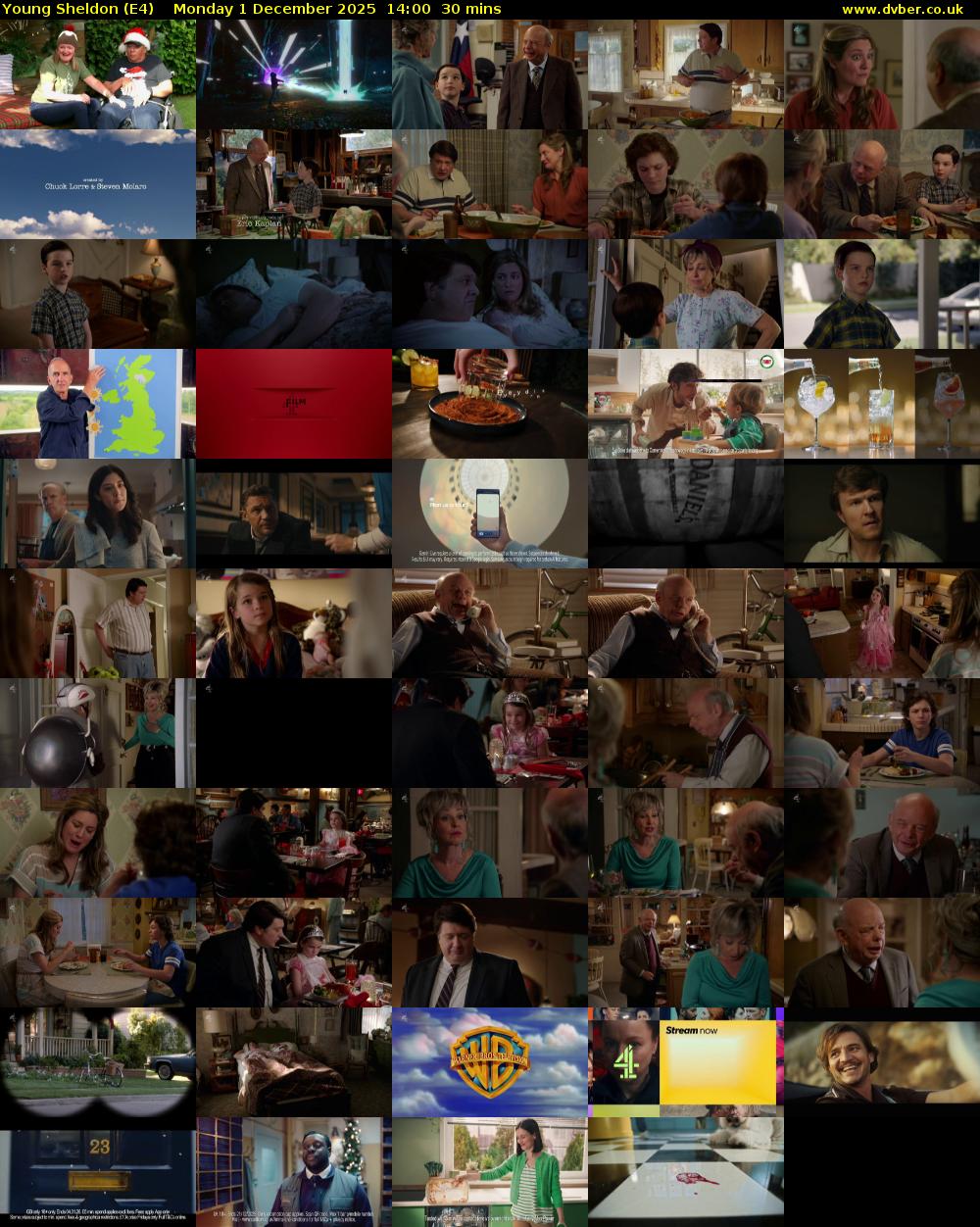 Young Sheldon (E4) Monday 1 December 2025 14:00 - 14:30