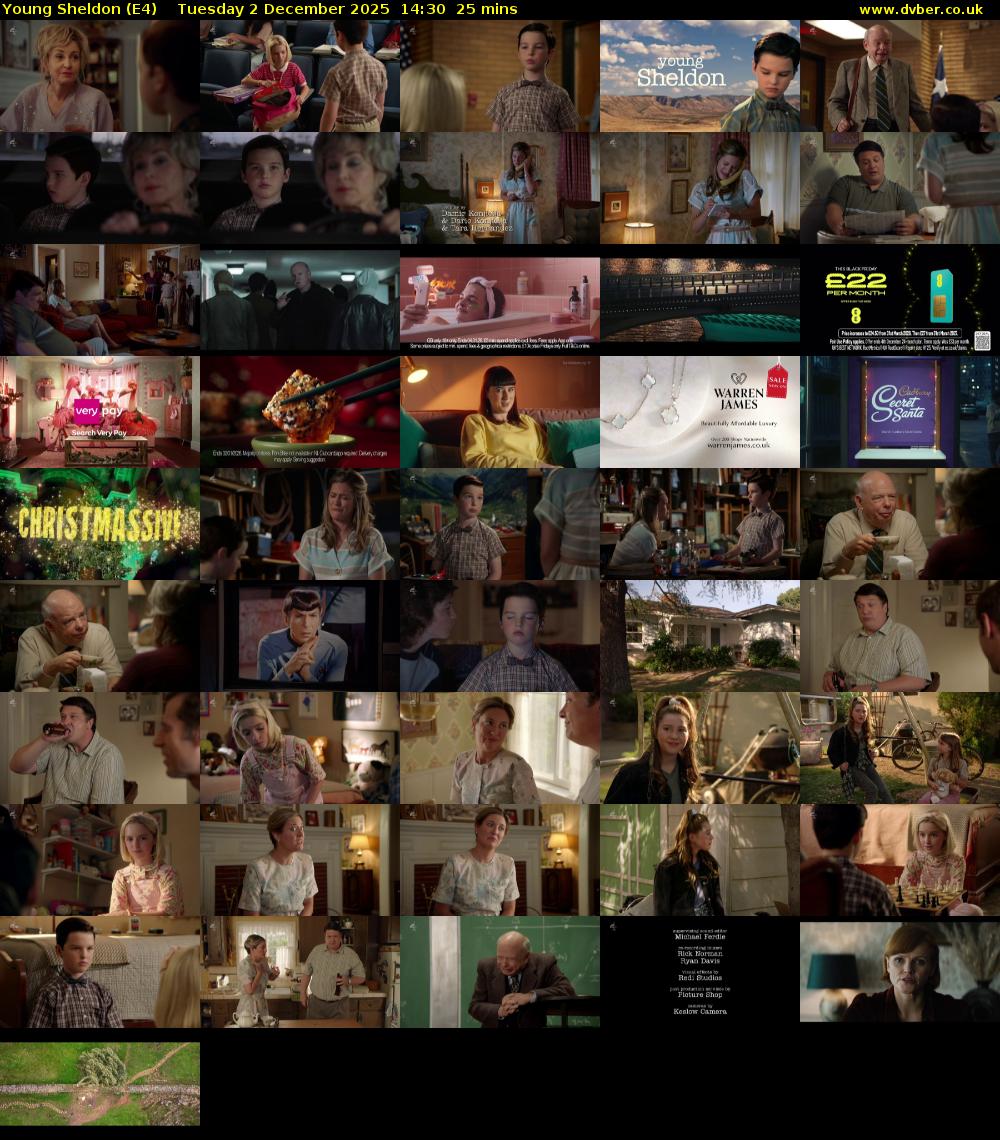 Young Sheldon (E4) Tuesday 2 December 2025 14:30 - 14:55