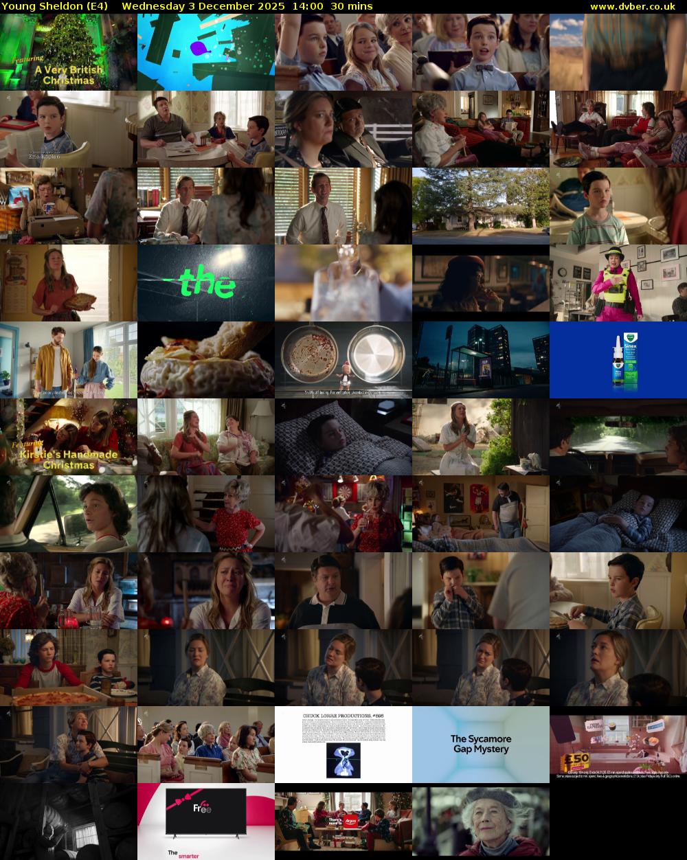 Young Sheldon (E4) Wednesday 3 December 2025 14:00 - 14:30