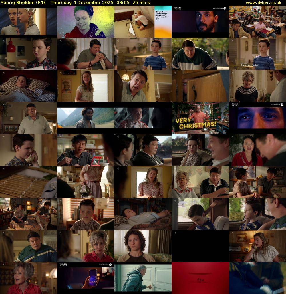 Young Sheldon (E4) Thursday 4 December 2025 03:05 - 03:30