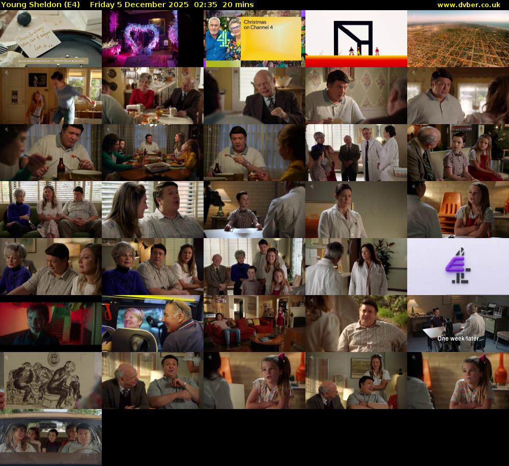 Young Sheldon (E4) Friday 5 December 2025 02:35 - 02:55