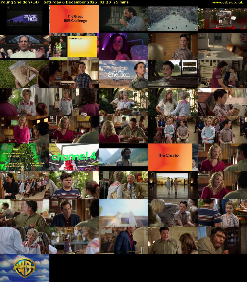 Young Sheldon (E4) Saturday 6 December 2025 02:20 - 02:45