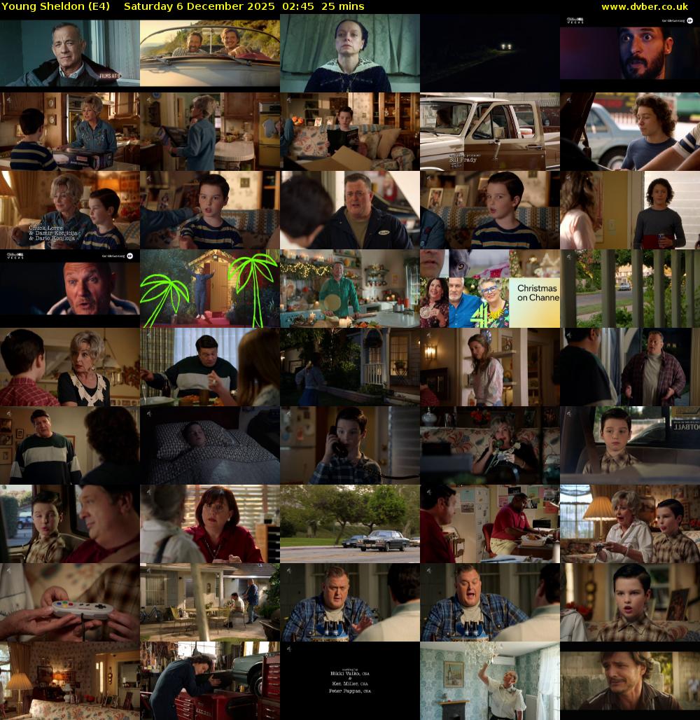 Young Sheldon (E4) Saturday 6 December 2025 02:45 - 03:10