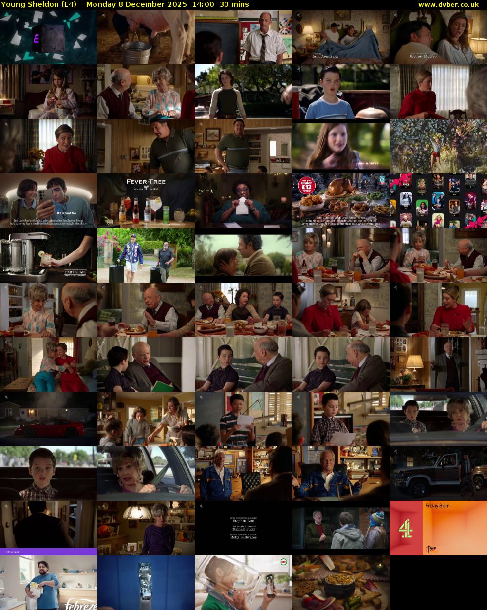 Young Sheldon (E4) Monday 8 December 2025 14:00 - 14:30