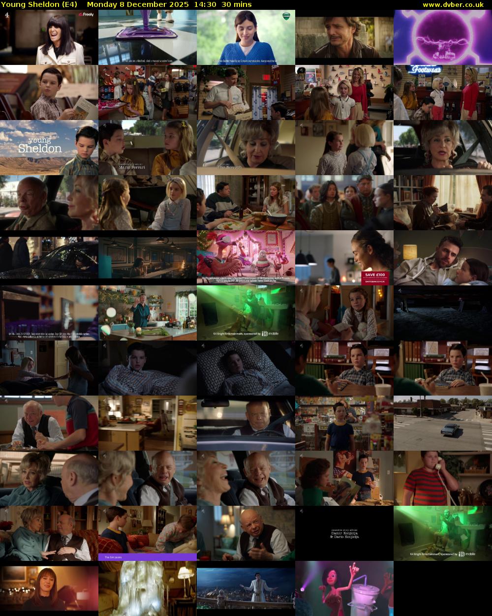 Young Sheldon (E4) Monday 8 December 2025 14:30 - 15:00