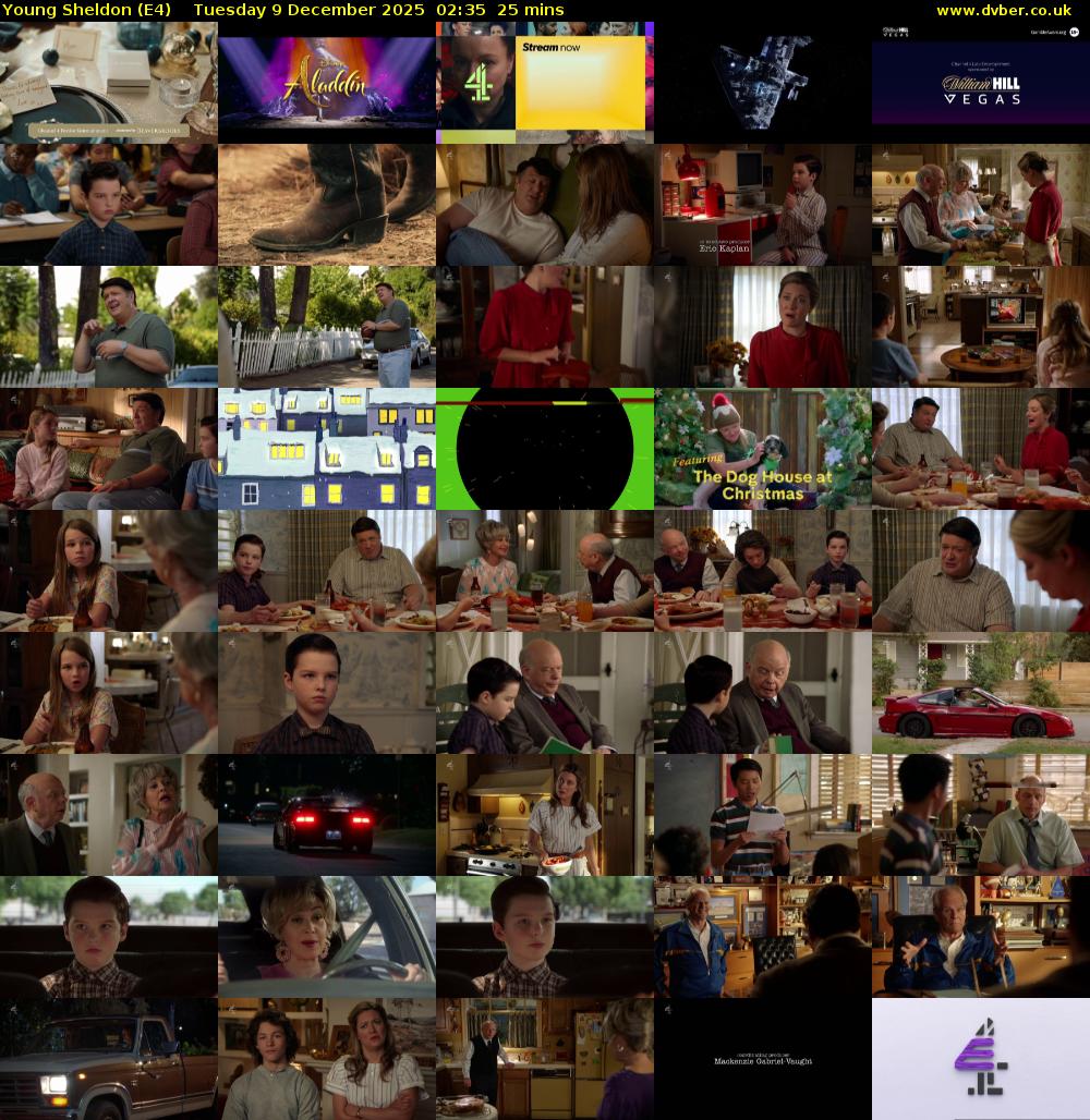 Young Sheldon (E4) Tuesday 9 December 2025 02:35 - 03:00