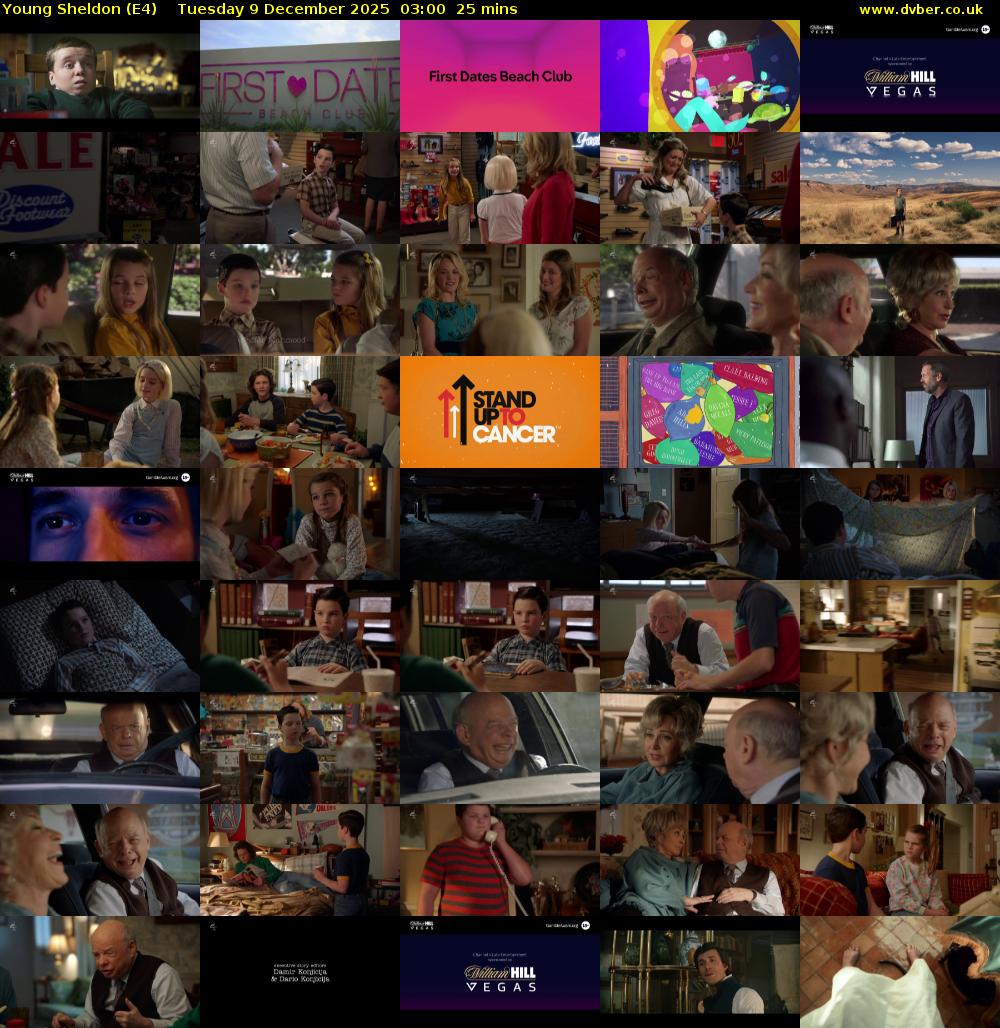 Young Sheldon (E4) Tuesday 9 December 2025 03:00 - 03:25