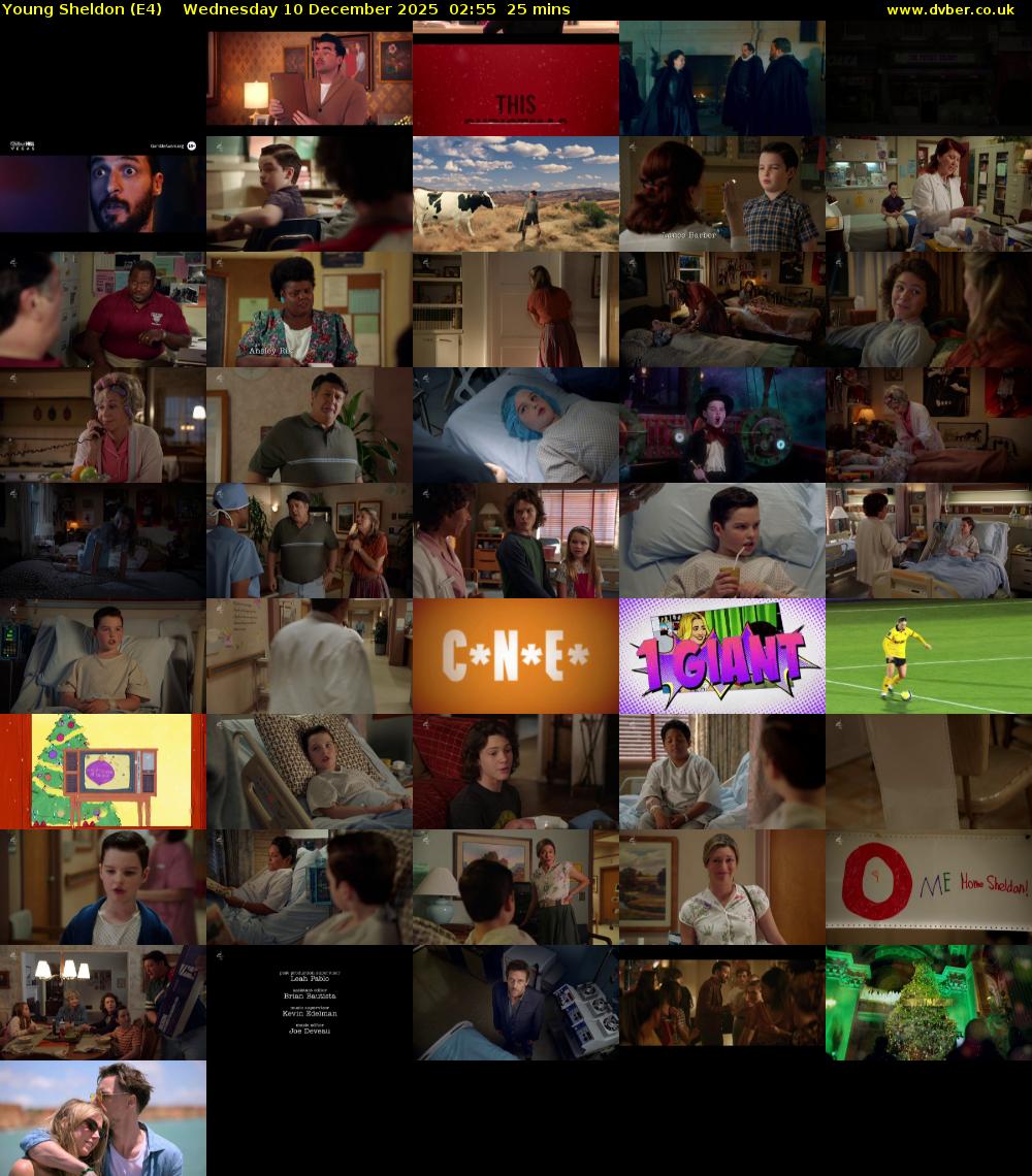 Young Sheldon (E4) Wednesday 10 December 2025 02:55 - 03:20