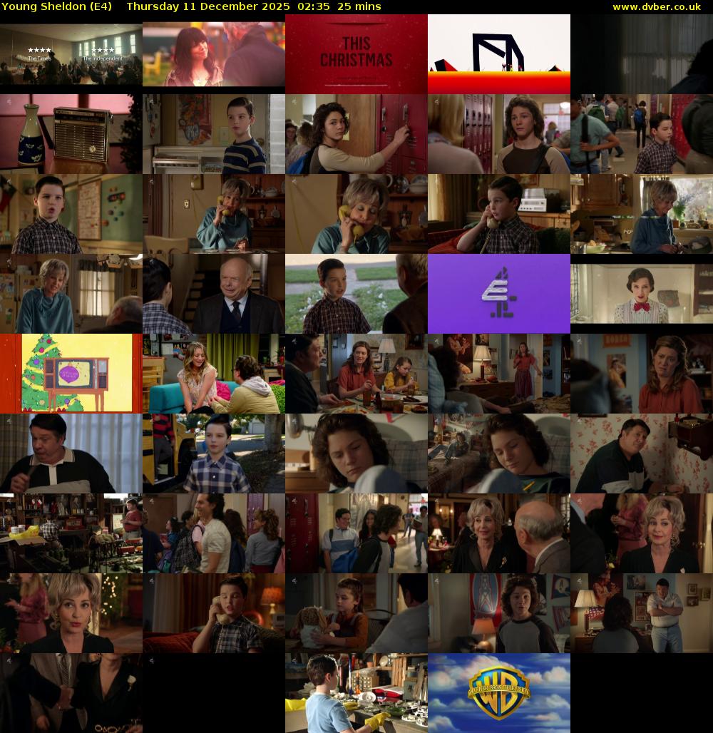 Young Sheldon (E4) Thursday 11 December 2025 02:35 - 03:00