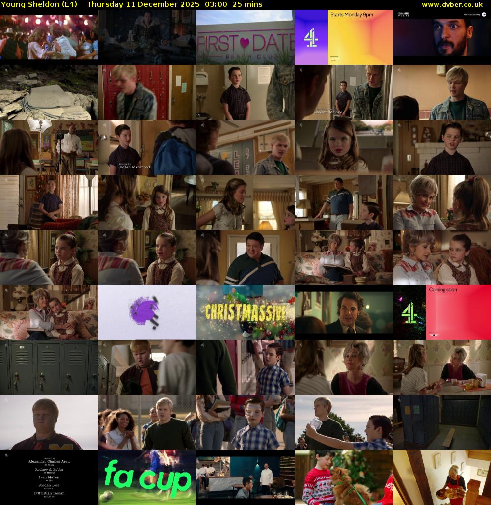 Young Sheldon (E4) Thursday 11 December 2025 03:00 - 03:25