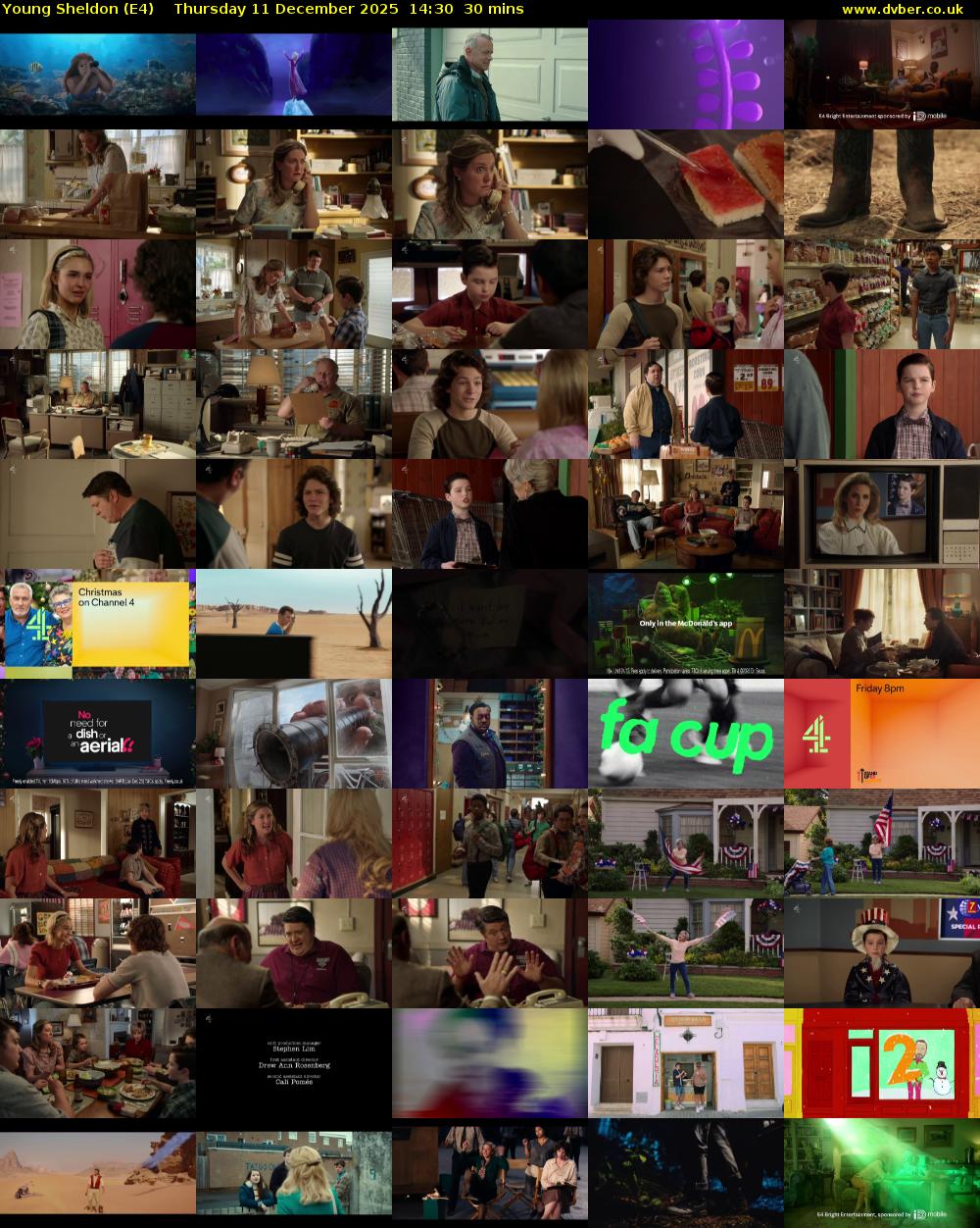 Young Sheldon (E4) Thursday 11 December 2025 14:30 - 15:00