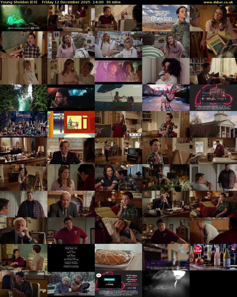 Young Sheldon (E4) Friday 12 December 2025 14:00 - 14:30